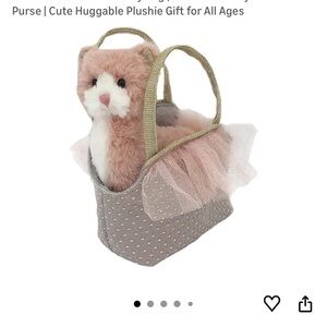 Mon Ami plush cat in purse